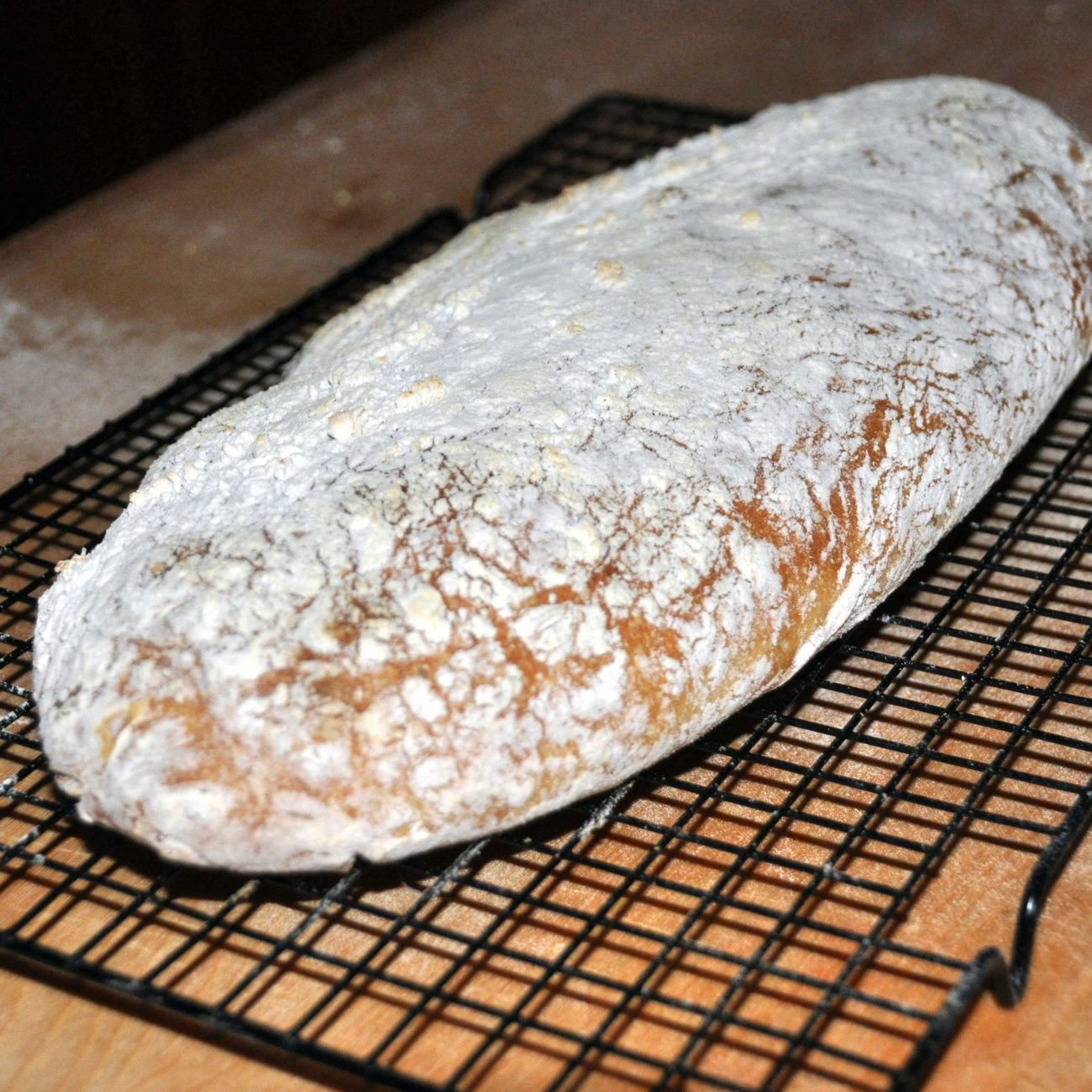 Video Recipe for Ciabatta bread baked in a brick oven